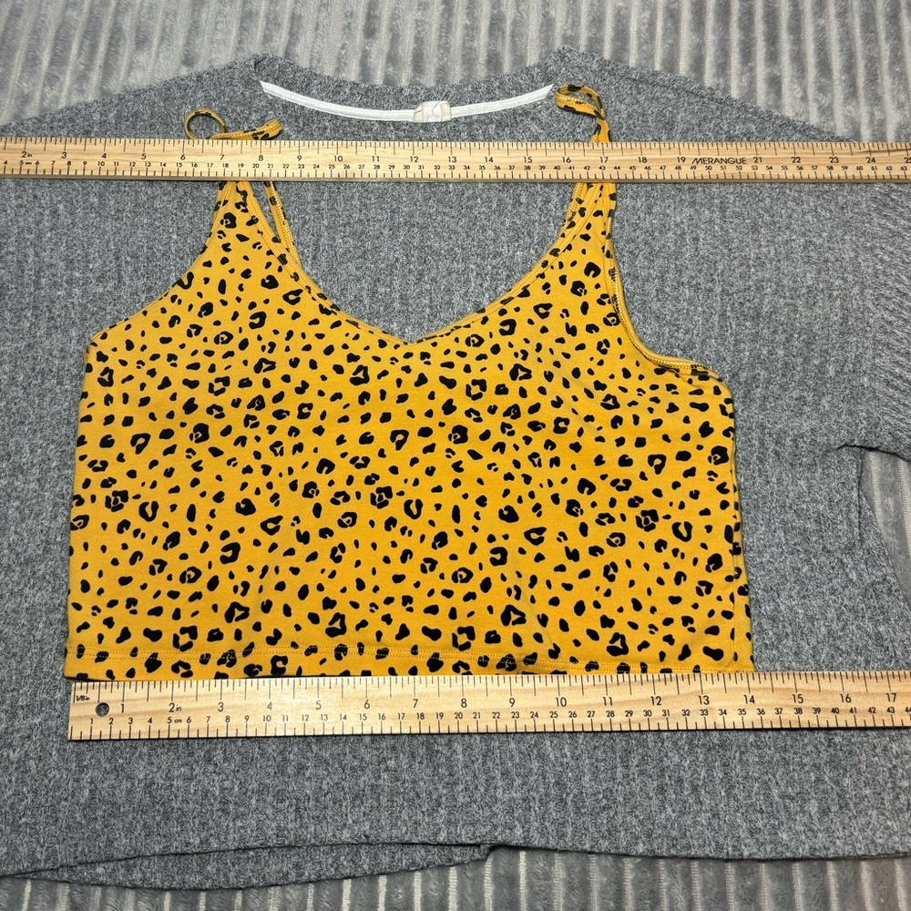 Artizia Size L Yellow Leopard Print Crop Top/Oversized Grey Long-sleeve Bundle - Picture 7 of 8